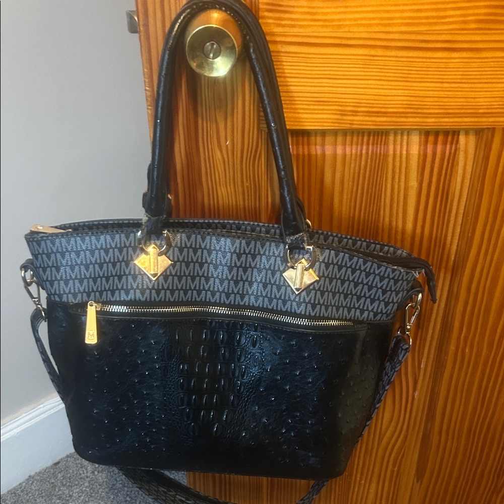 Elegant Black and Gray Tote Bag